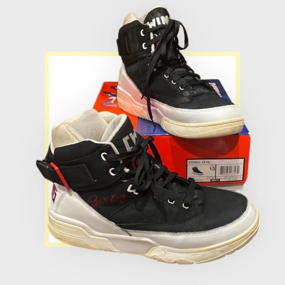 Men's Ewing 33 Hi Black/White/Red Size 13